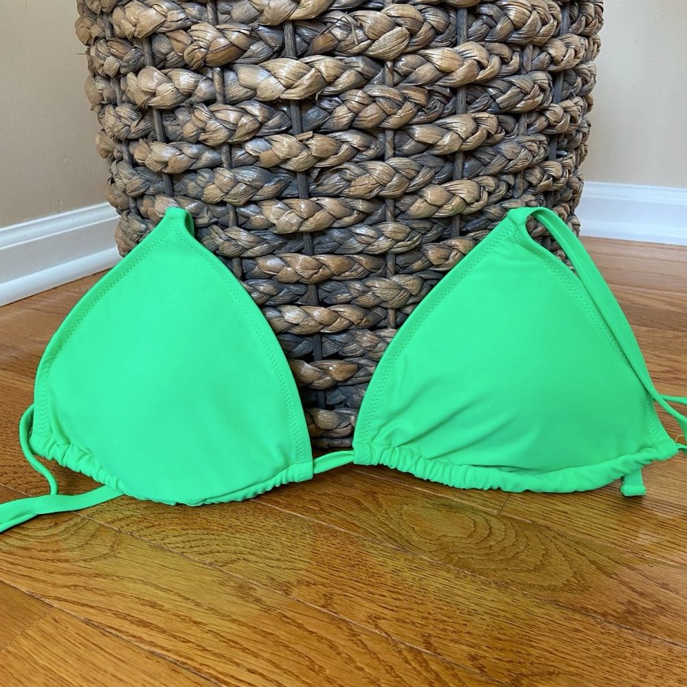 Aerie Green Triangle Bikini Top